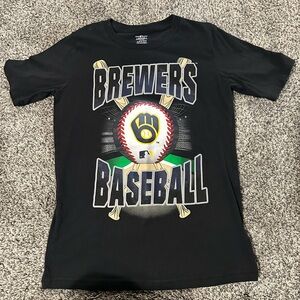 Milwaukee Brewers boys youth short sleeve t shirt size Medium M 10/12 MLB